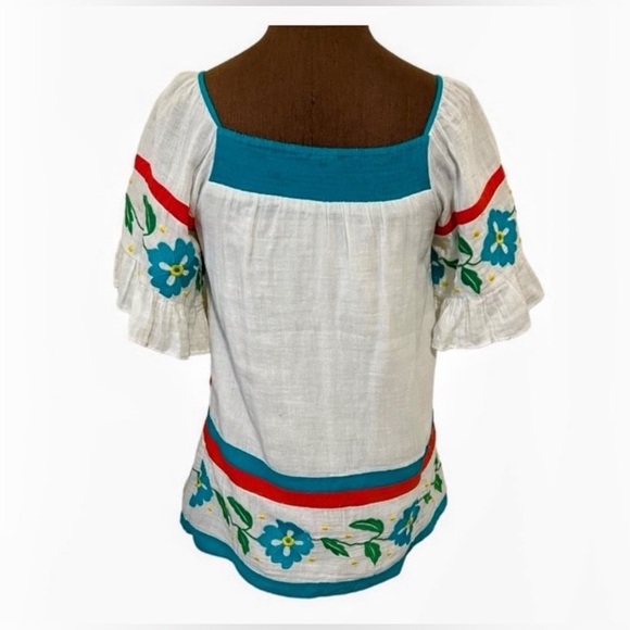 Anthropologie Seen Worn Kept Embroidered Tunic blouse US size 6 - Picture 3 of 6